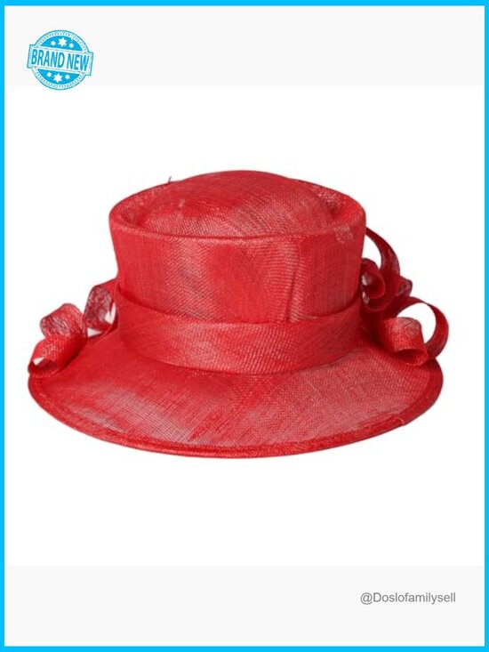 Elegant Derby Bowler Fascinator Hat Adjustable Sinamay Feather Cocktail Party